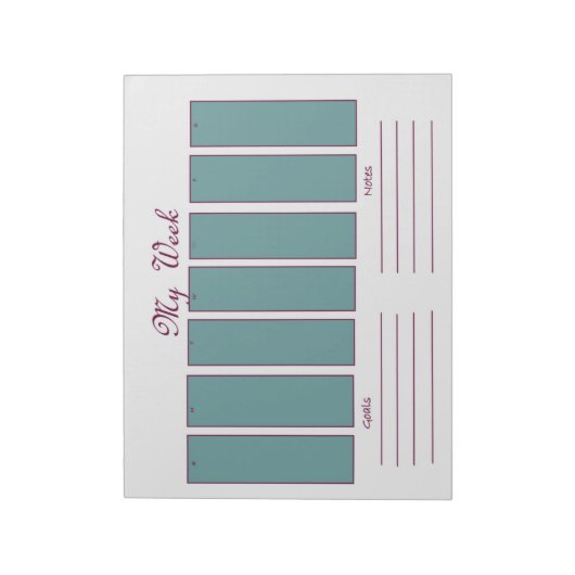 Weekplanner-afscheiding Notitieblok (Gedraaid)
