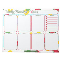 weekplanner | ananas watermeloen patroon