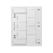 Weekplanner met doelstellingen en boodschappenlijs notitieblok (Gedraaid)