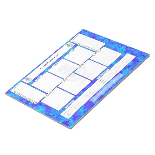 weekplanner polariseren met maandelijkse doelstell notitieblok (Schuin)