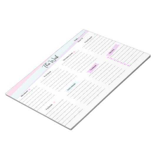  weekplanner & to-do list Notitieblok (Schuin)