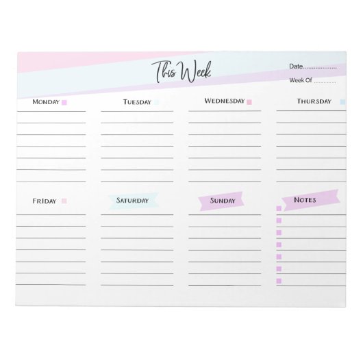  weekplanner & to-do list Notitieblok (Voorkant)