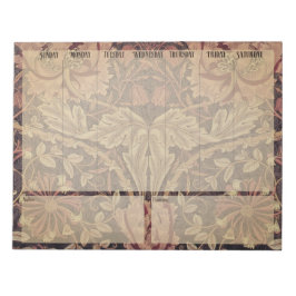 Weekplanner - William Morris Honeysuckle Notepa Notitieblok