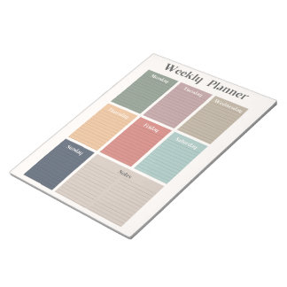 Weekplanner, zondagsstart notitieblok