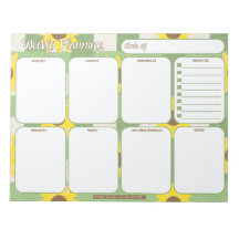 weekplanner | Zonnebloem geplakt patroon