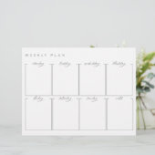 Weekplanning niet-gedateerd, dubbelzijdig schema (Staand voorkant)