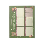 Weekplanning voor de naam van het kind met Beer Notitieblok (Gedraaid)