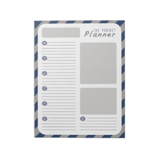 Weekprojectplanner - Blauw en grijs Notitieblok