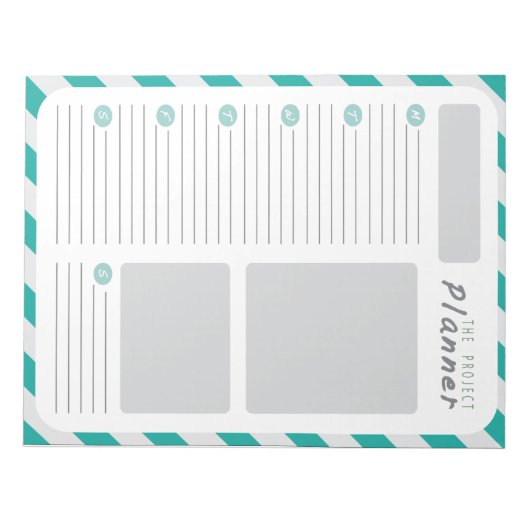 Weekprojectplanner - Groen Notitieblok (Voorkant)