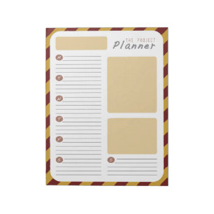 Weekprojectplanner - Rood en goud Notitieblok