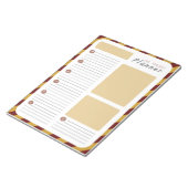 Weekprojectplanner - Rood en goud Notitieblok (Schuin)