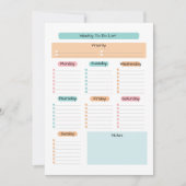 Weekse digitale planner voor alleen digitale downl kaart (Voorkant)