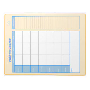 Weekse menuplanner-laptop notitieblok