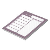 Weekse menuplanningstoetsen notitieblok (Gedraaid)