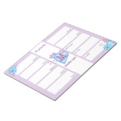 Weekse planner dagelijks om Lila doodles-monogram Notitieblok (Schuin)