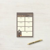 Weekse plater Halloween Classic Witch Black Dress Post-it® Notes (Op bureau)