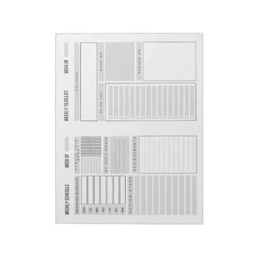 Weekselbordblok Notitieblok (Gedraaid)