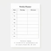 Weekselige Planner Naam Adres Aangepaste tekst Post-it® Notes (Voorkant)