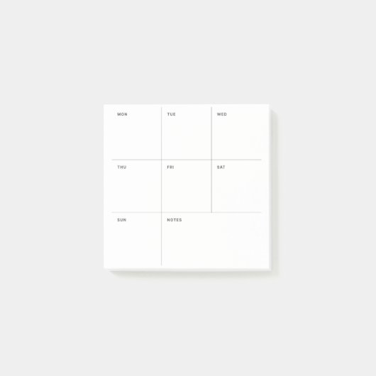 Weekstudieplanner Post-it® Notes (Voorkant)