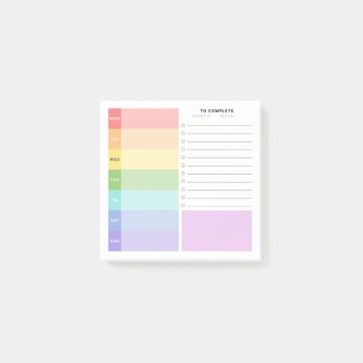 Weekstudieplanner Post-it® Notes (Voorkant)