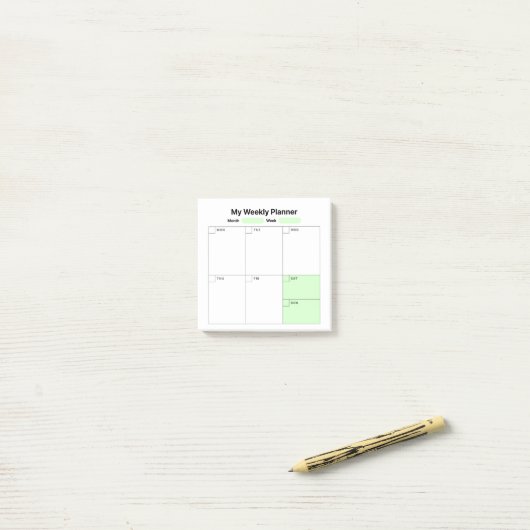 Weekstudieplanner Post-it® Notes (Op bureau)