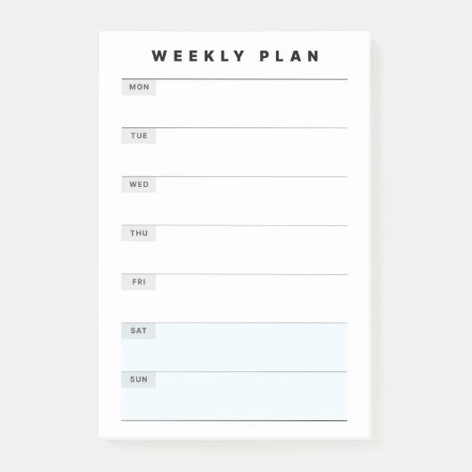 Weekstudieplanner Post-it® Notes (Voorkant)