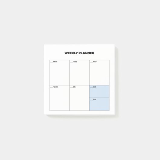 Weekstudieplanner Post-it® Notes (Voorkant)