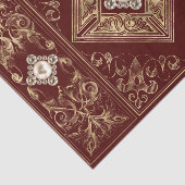  weelde | Rood en goud gejuweld bloeien Tissuepapier (Detail)