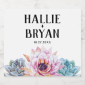 Weelderig Bruiloft Likeurfles Etiket (Enkel label)