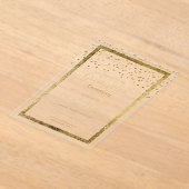 Weelderig elegant witgouden confetti Afstuderen Acryl Uitnodigingen (Laagn)