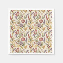 Weelderig Frans Vintage Bloem Motief Kunst