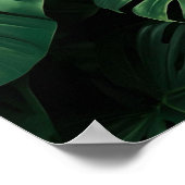 Weelderig groen – Abstracte Monstera Oerwoud Print (Hoek)