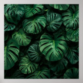 Weelderig groen – Abstracte Monstera Oerwoud Print (Voorkant)