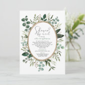 Weelderig groen Baby shower per post lange afstand Kaart (Staand voorkant)