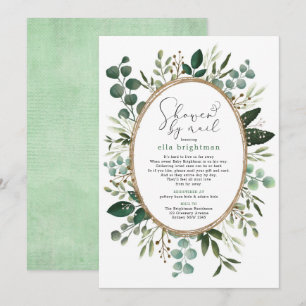 Weelderig groen Baby shower per post lange afstand Kaart