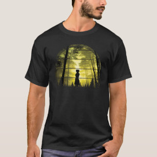 Weelderig groen bos een ongerepte natuurlijke omge t-shirt
