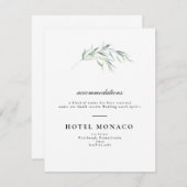 weelderig groen bruiloft hotel Kaart (Voorkant / Achterkant)