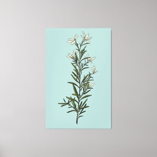 weelderig groen rozemarijn lente schilderij canvas afdruk (Voorkant)