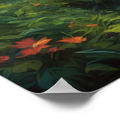 Weelderig hart van het donkere bos poster (Hoek)