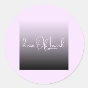Weelderig Logo Lila Noir Ombre Luxe Script Sticker