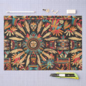 Weelderig turquoise "Aztec Dream" Pattern Tissue P Tissuepapier (Craft)