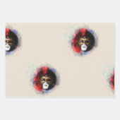 weelderig Venetiaans carnavalsmasker inpakpapier (Voorkant 3)