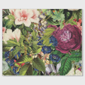 Weelderige bloementuin  botanische Prints Cadeaupapier (Vlak)