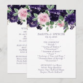 weelderige bloesems | Paarse en Roze Rose Garland Programma (Voorkant / Achterkant)