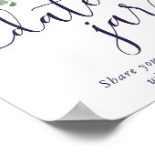 weelderige bloesems | Paarse en roze rozen Datum J Poster (Hoek)