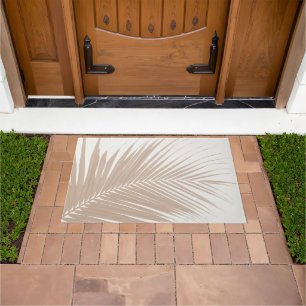 Weelderige Caribische Palm in Warm Beige #1 #tropi Deurmat