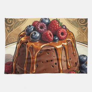 Weelderige Chocolade Caramel Besencake Theedoek