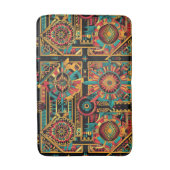 Weelderige Cyaan "Aztec Dream" Comfort Badmat (Voorkant Verticaal)