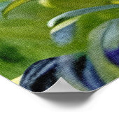 Weelderige en levendige afbeelding van Agapanthus- Poster (Hoek)