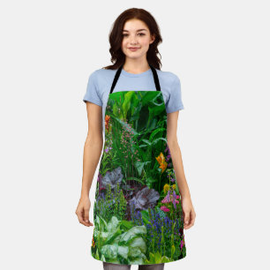 Weelderige Engelse Cottage Garden Zomer Bloemen Fo Schort